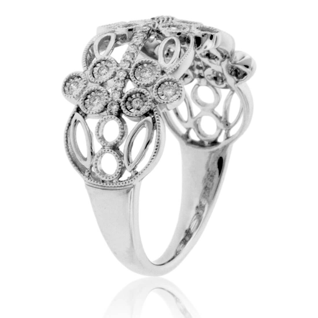 Diamond Milgrain Style Filigree Band - Park City Jewelers