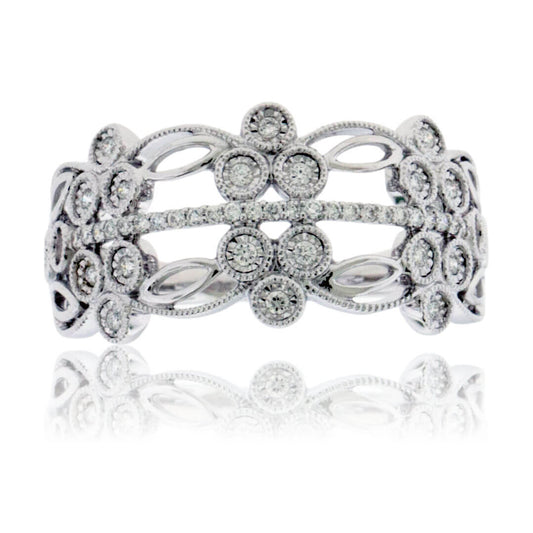Diamond Milgrain Style Filigree Band - Park City Jewelers