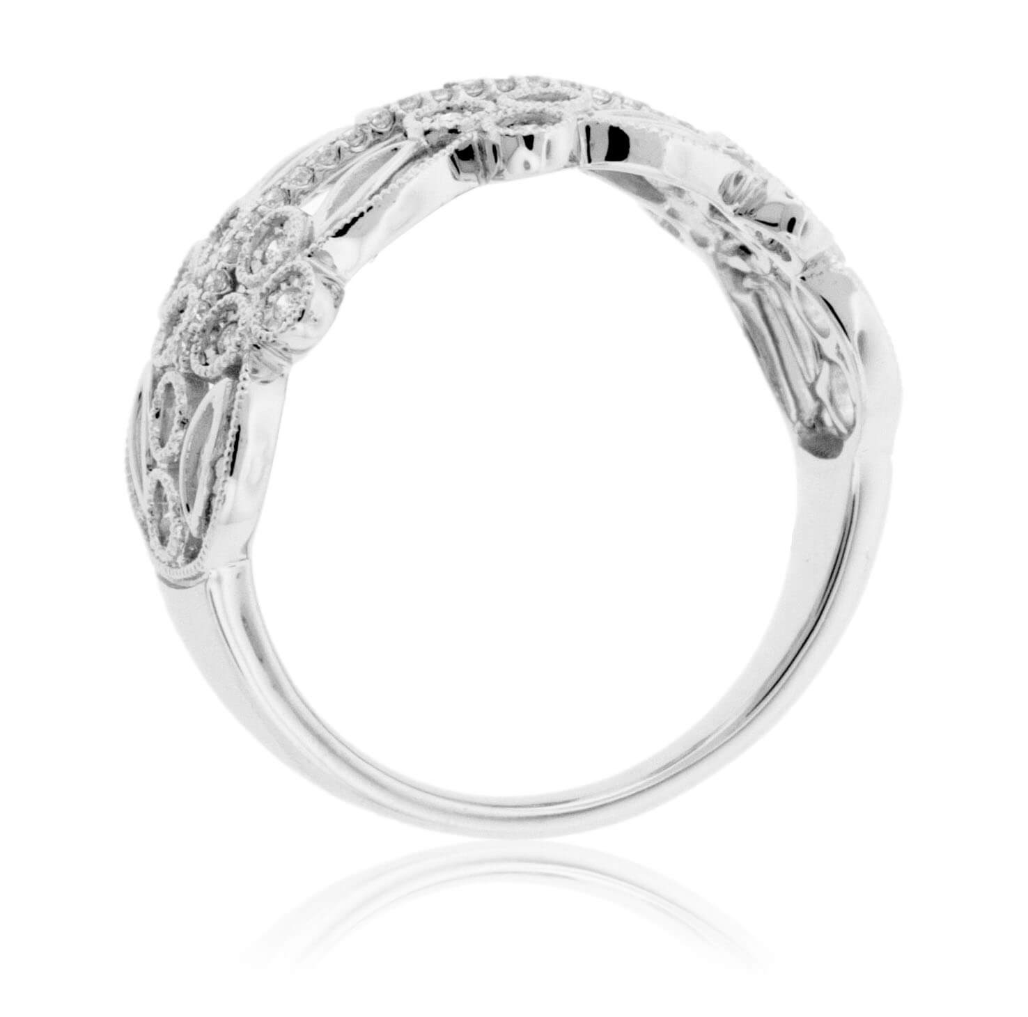 Diamond Milgrain Style Filigree Band - Park City Jewelers