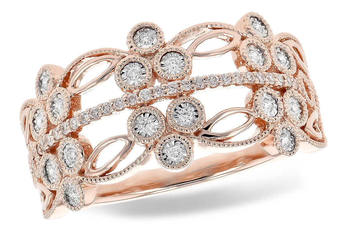 Diamond Milgrain Style Filigree Band - Park City Jewelers