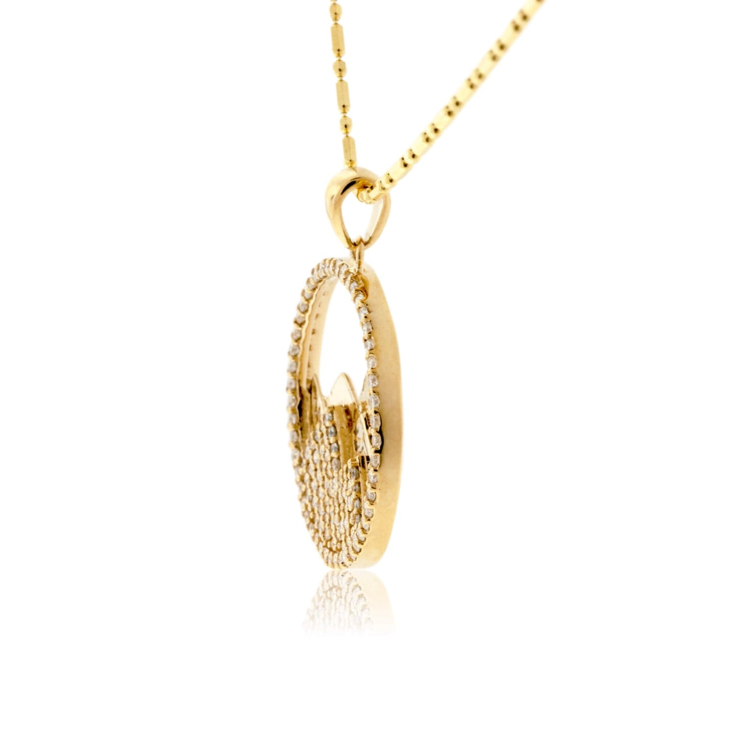 Diamond Mountain Silhouette in Circle Necklace - Park City Jewelers