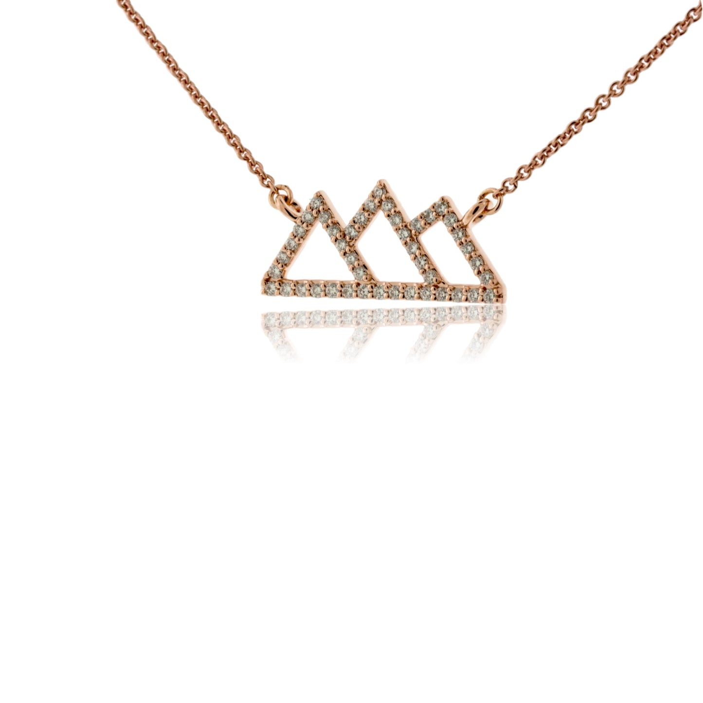 Diamond Outline Mountain Silhouette Necklace - Park City Jewelers