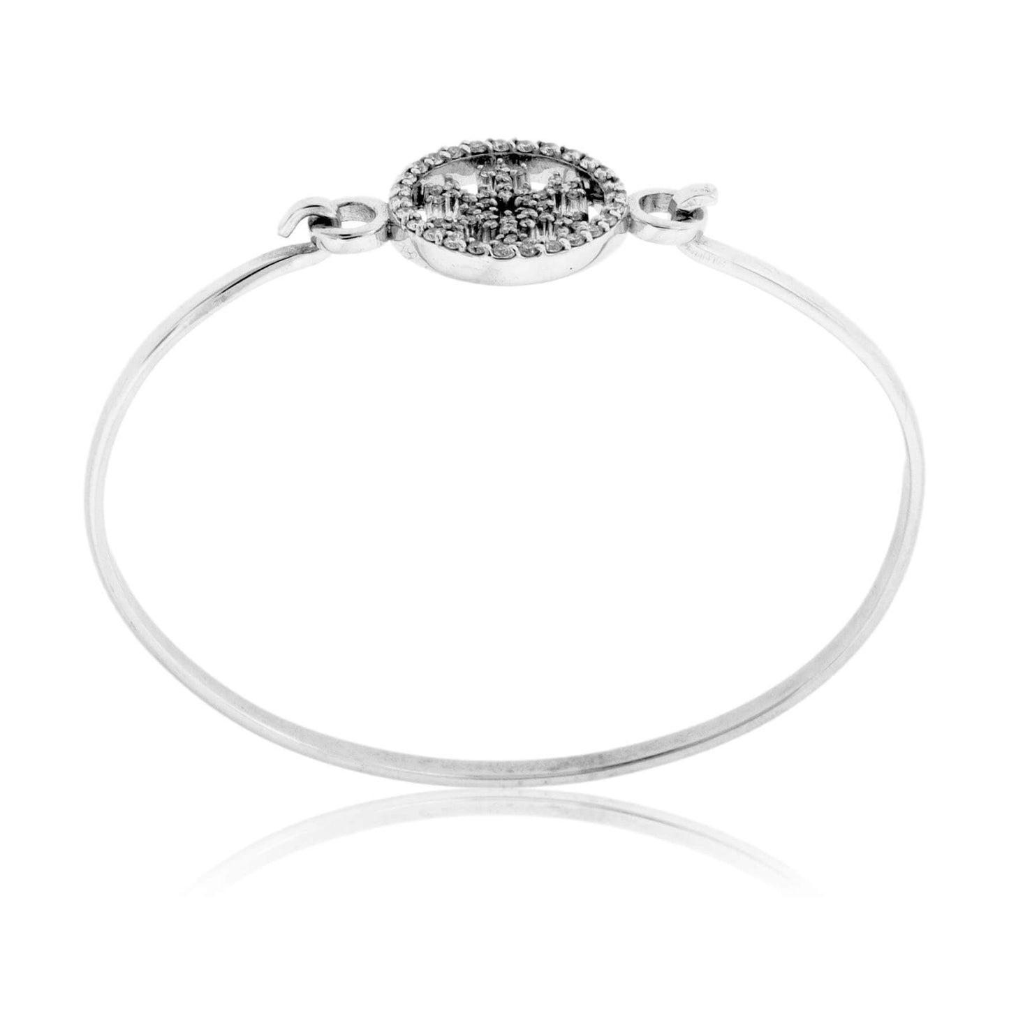 Diamond Pave Snowflake Bangle Style Bracelet - Park City Jewelers