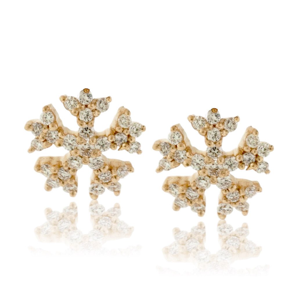 Diamond Pave Snowflake Stud Earrings - Park City Jewelers
