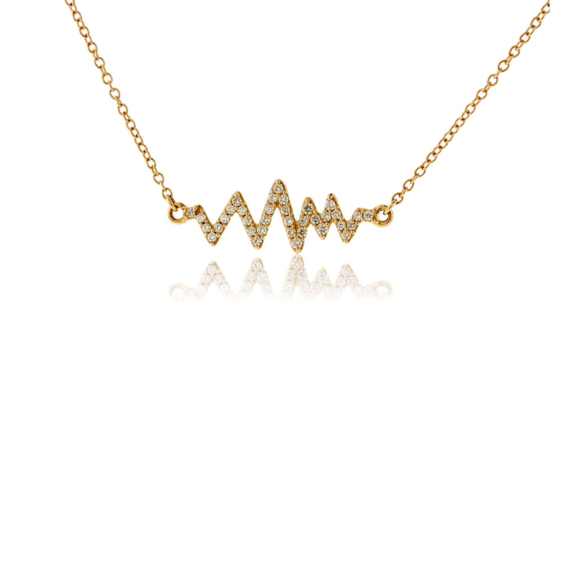 Diamond Peak Mountain Heartbeat Pendant - Park City Jewelers