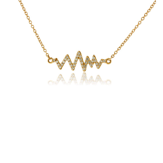 Diamond Peak Mountain Heartbeat Pendant - Park City Jewelers