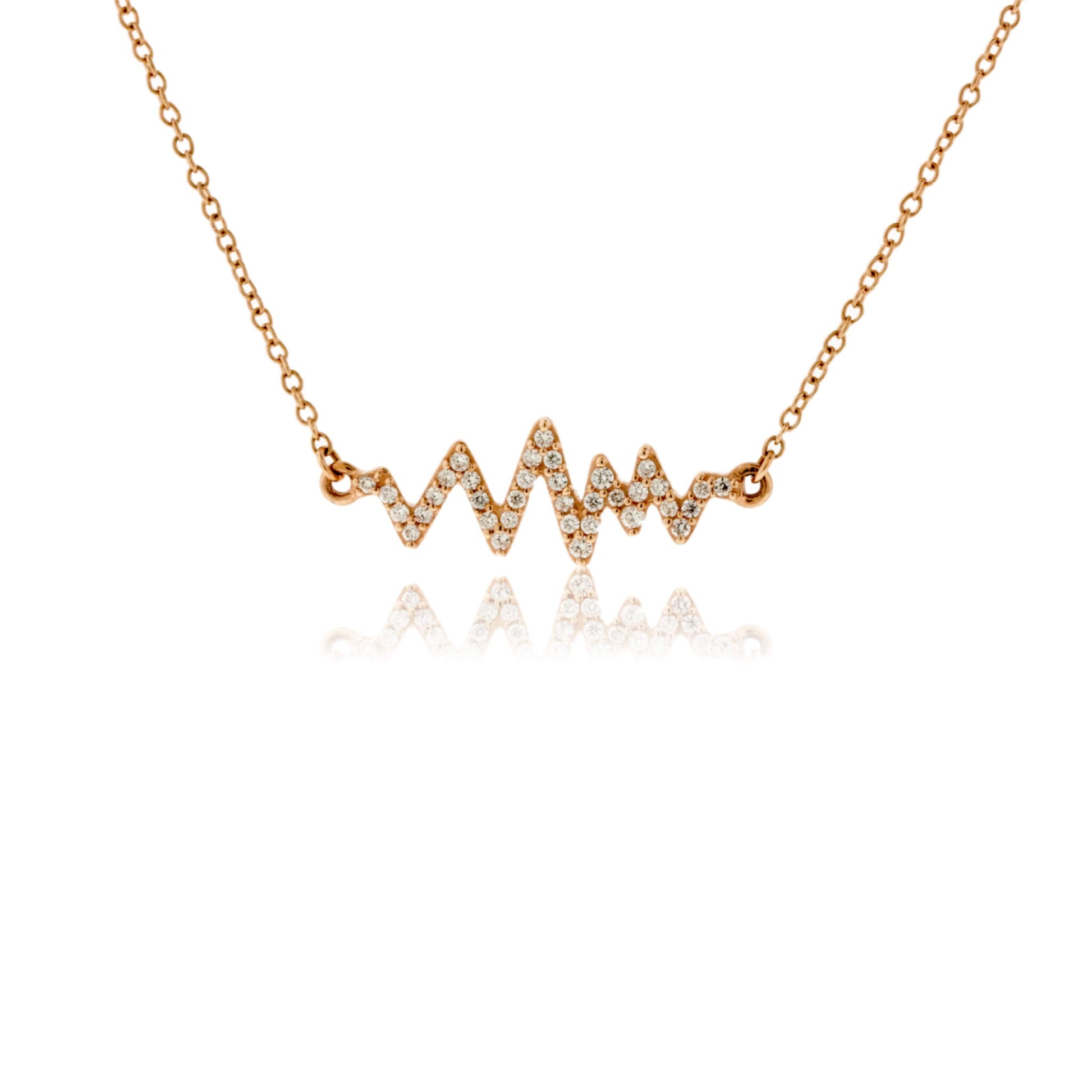 Diamond Peak Mountain Heartbeat Pendant - Park City Jewelers