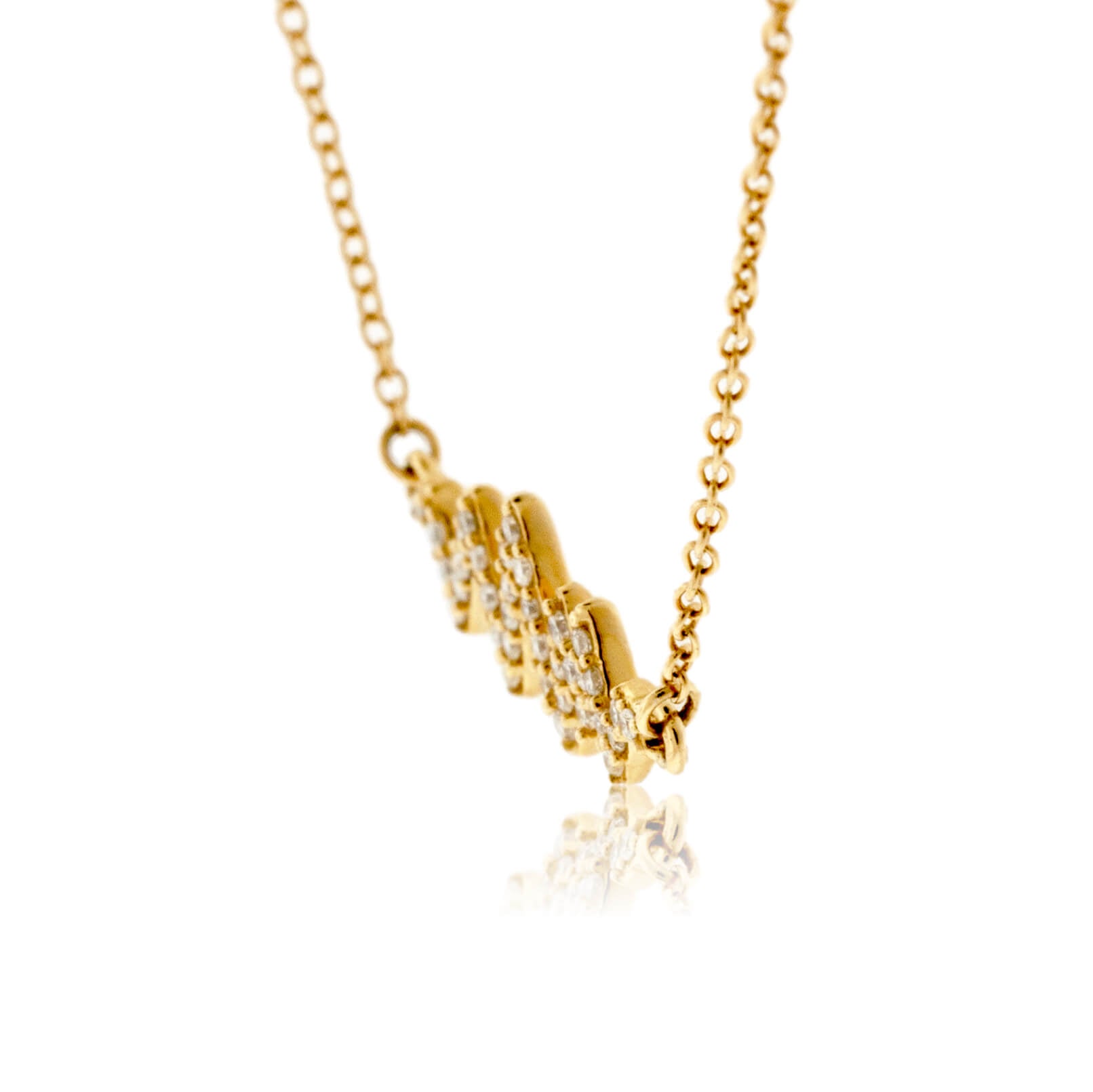 Diamond Peak Mountain Heartbeat Pendant - Park City Jewelers