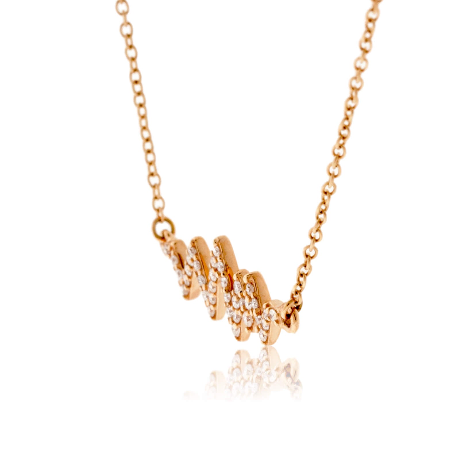 Diamond Peak Mountain Heartbeat Pendant - Park City Jewelers