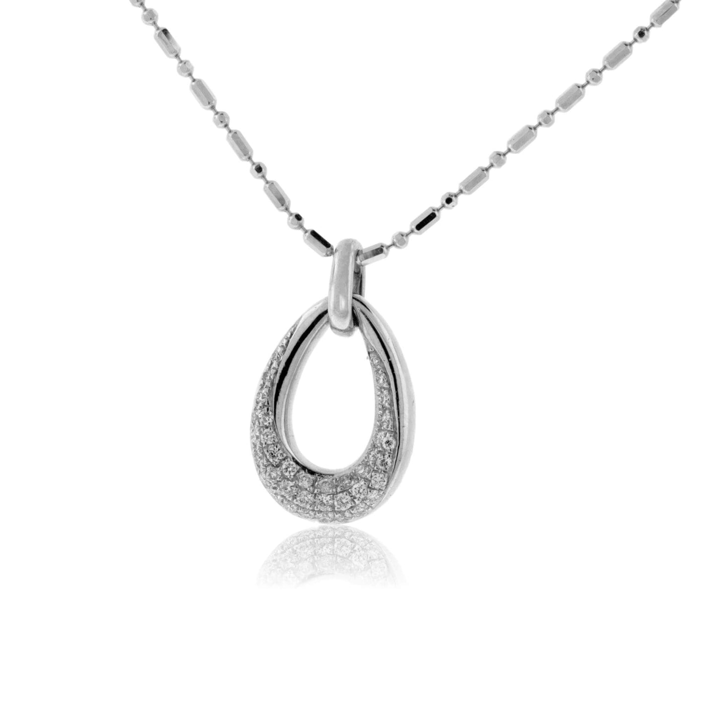 Diamond Semi Circle White Gold Pendant - Park City Jewelers