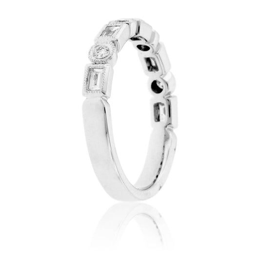 Diamond Shape Alternating Style Band - Park City Jewelers