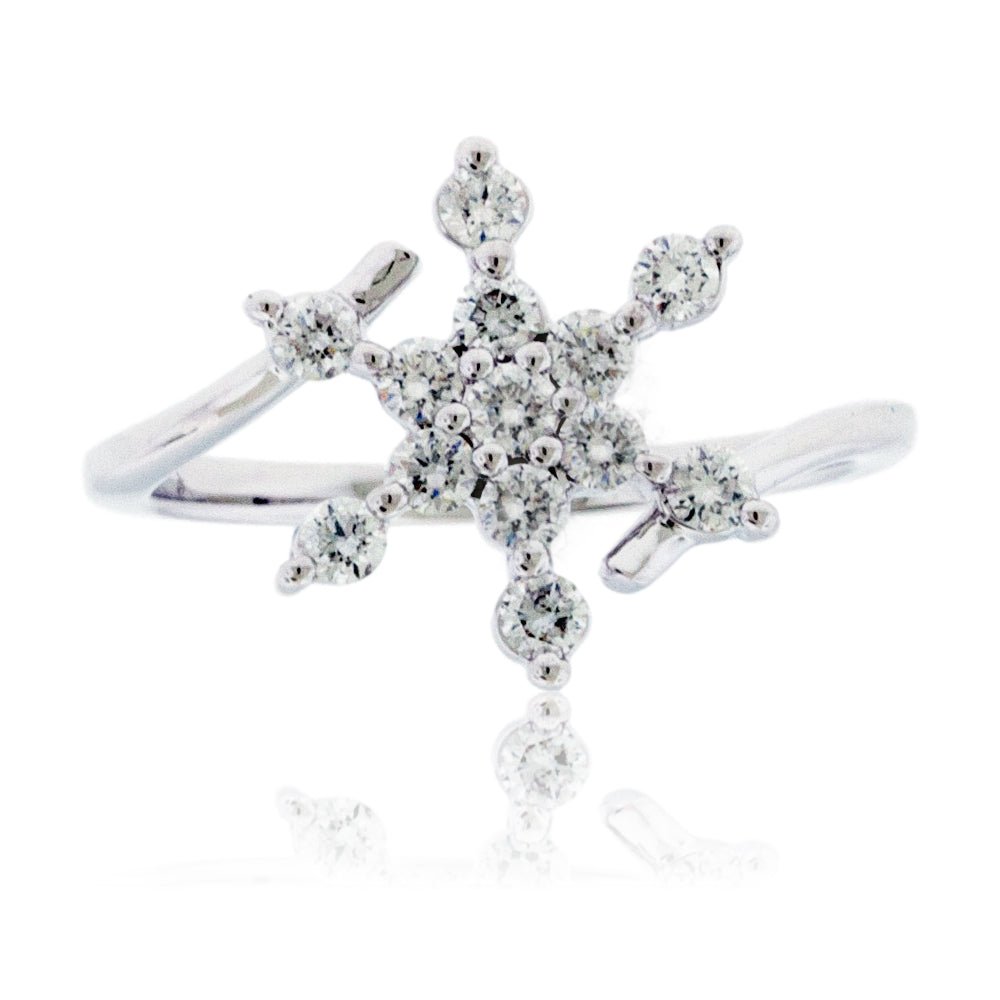 Diamond Snowflake Bypass Ring - Park City Jewelers