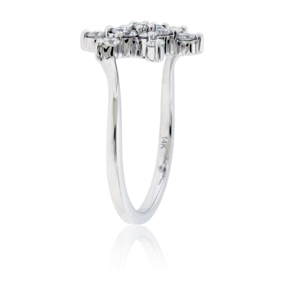 Diamond Snowflake Bypass Ring - Park City Jewelers
