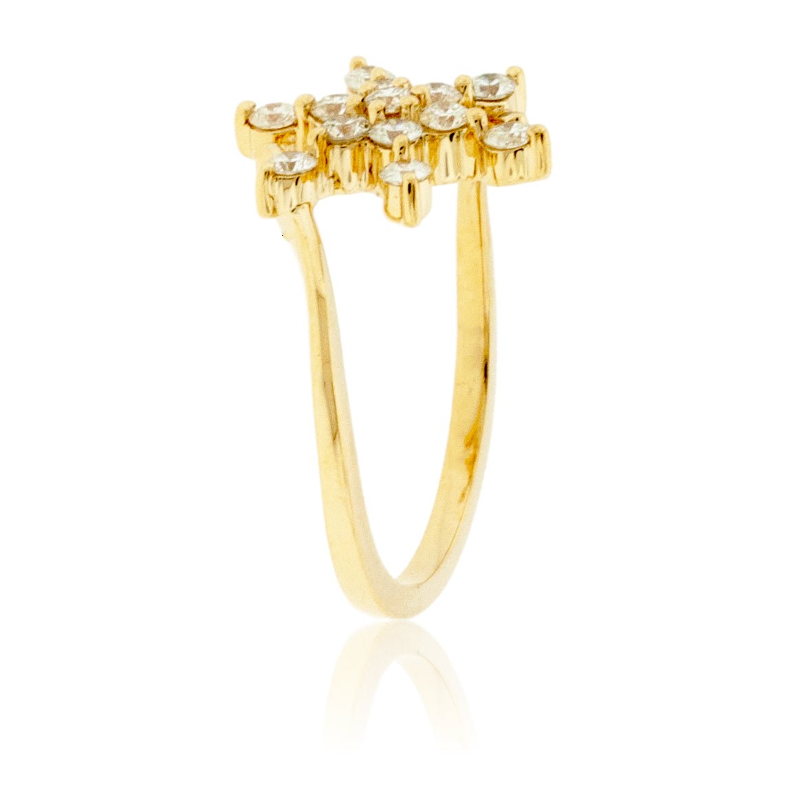 Diamond Snowflake Bypass Ring - Park City Jewelers