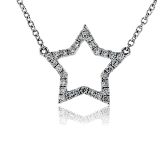 Diamond Star Single Row Necklace - Park City Jewelers