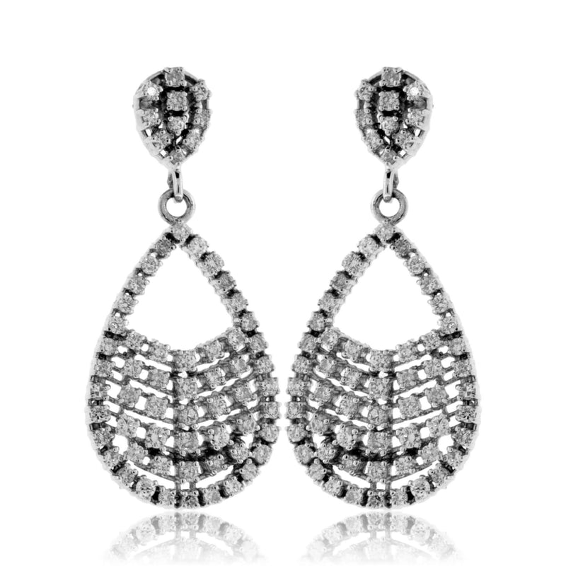 Diamond Teardrop Style Post Earrings - Park City Jewelers