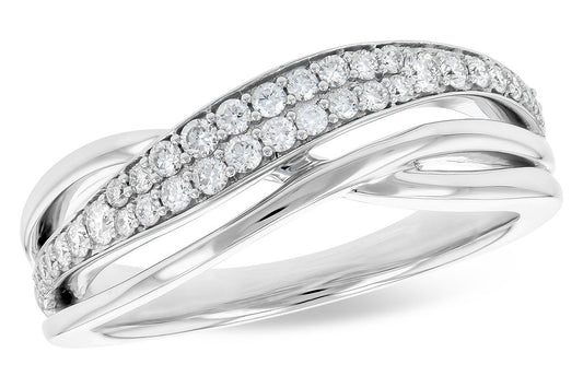 Diamond White Gold & Yellow Gold Bypass Ring - Park City Jewelers