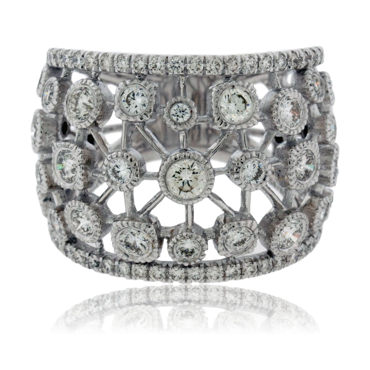 Diamond Wide Bubble Right Hand Ring - Park City Jewelers