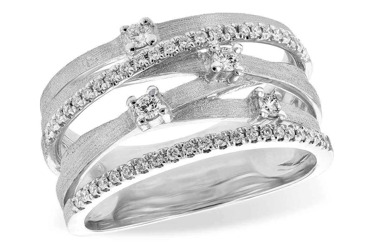 Diamond Yellow Gold Multiple Bypass Ring - Park City Jewelers