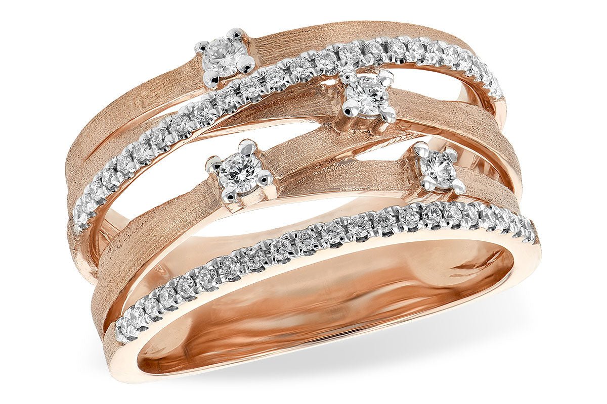 Diamond Yellow Gold Multiple Bypass Ring - Park City Jewelers
