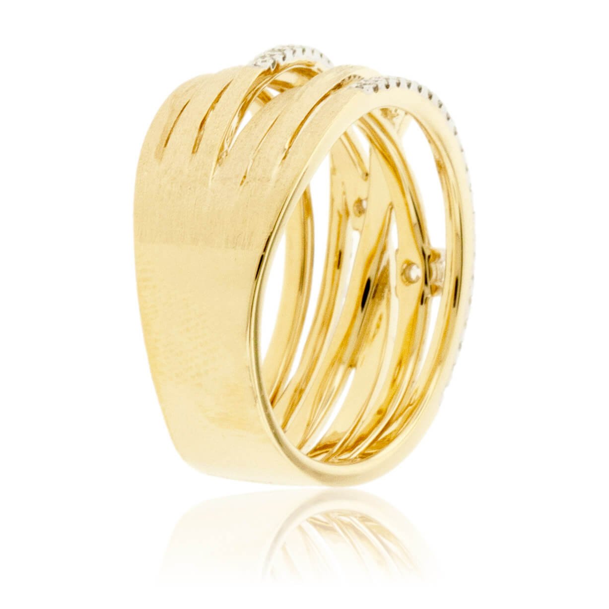 Diamond Yellow Gold Multiple Bypass Ring - Park City Jewelers