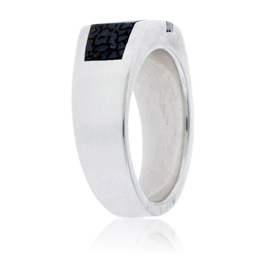 Dinosaur Bone and Meteorite Strike Ring - Park City Jewelers