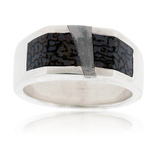 Dinosaur Bone and Meteorite Strike Ring - Park City Jewelers