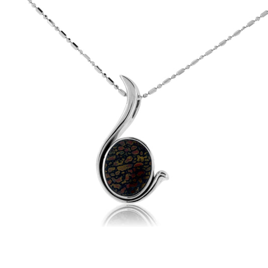 Dinosaur Bone Cabachon Necklace - Park City Jewelers
