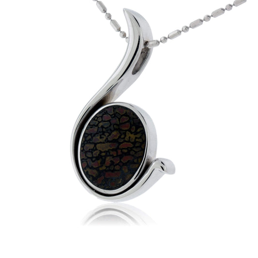 Dinosaur Bone Cabachon Necklace - Park City Jewelers