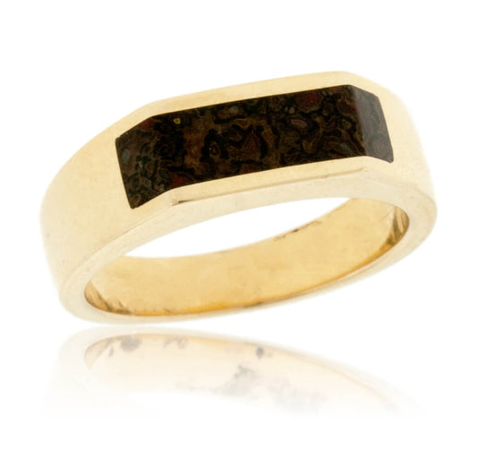 Dinosaur Bone Inlay Band - Park City Jewelers