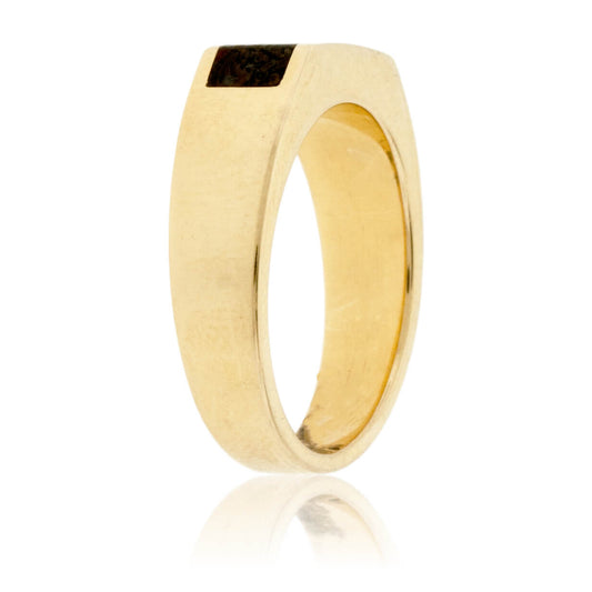 Dinosaur Bone Inlay Band - Park City Jewelers