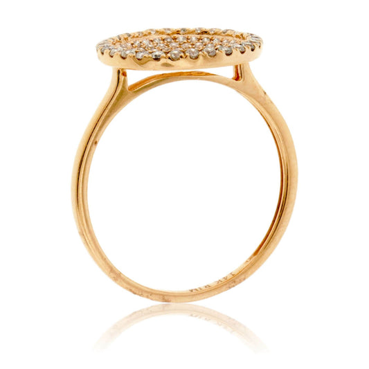 Disc Diamond Rose Gold Ring - Park City Jewelers