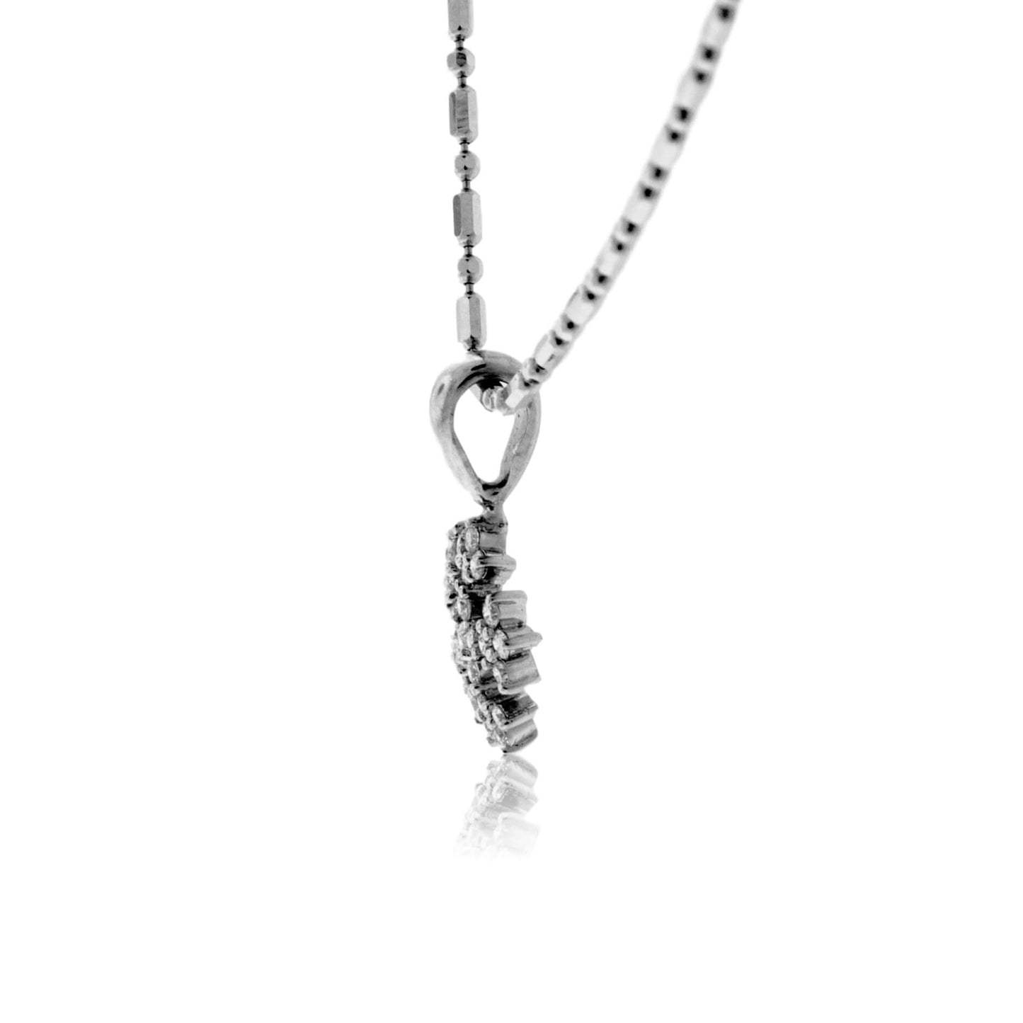 Domed Diamond Pave Snowflake Necklace - Park City Jewelers