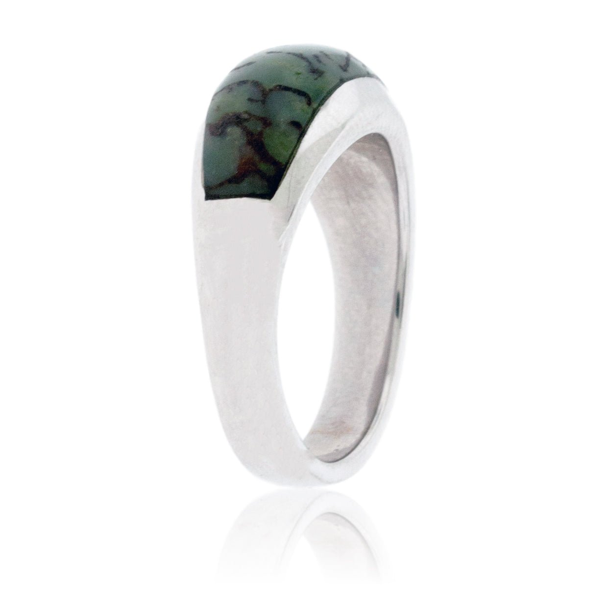 Domed Dinosaur Bone Inlay Band - Park City Jewelers