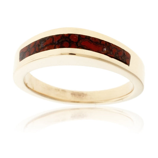Domed Stackable Dinosaur Bone Ring - Park City Jewelers