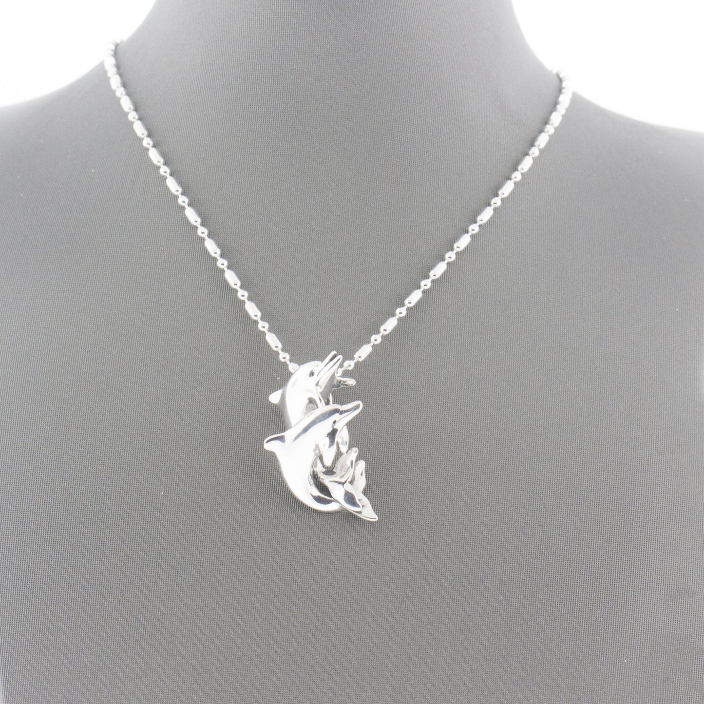 Double Dolphin Jumping Necklace - Park City Jewelers