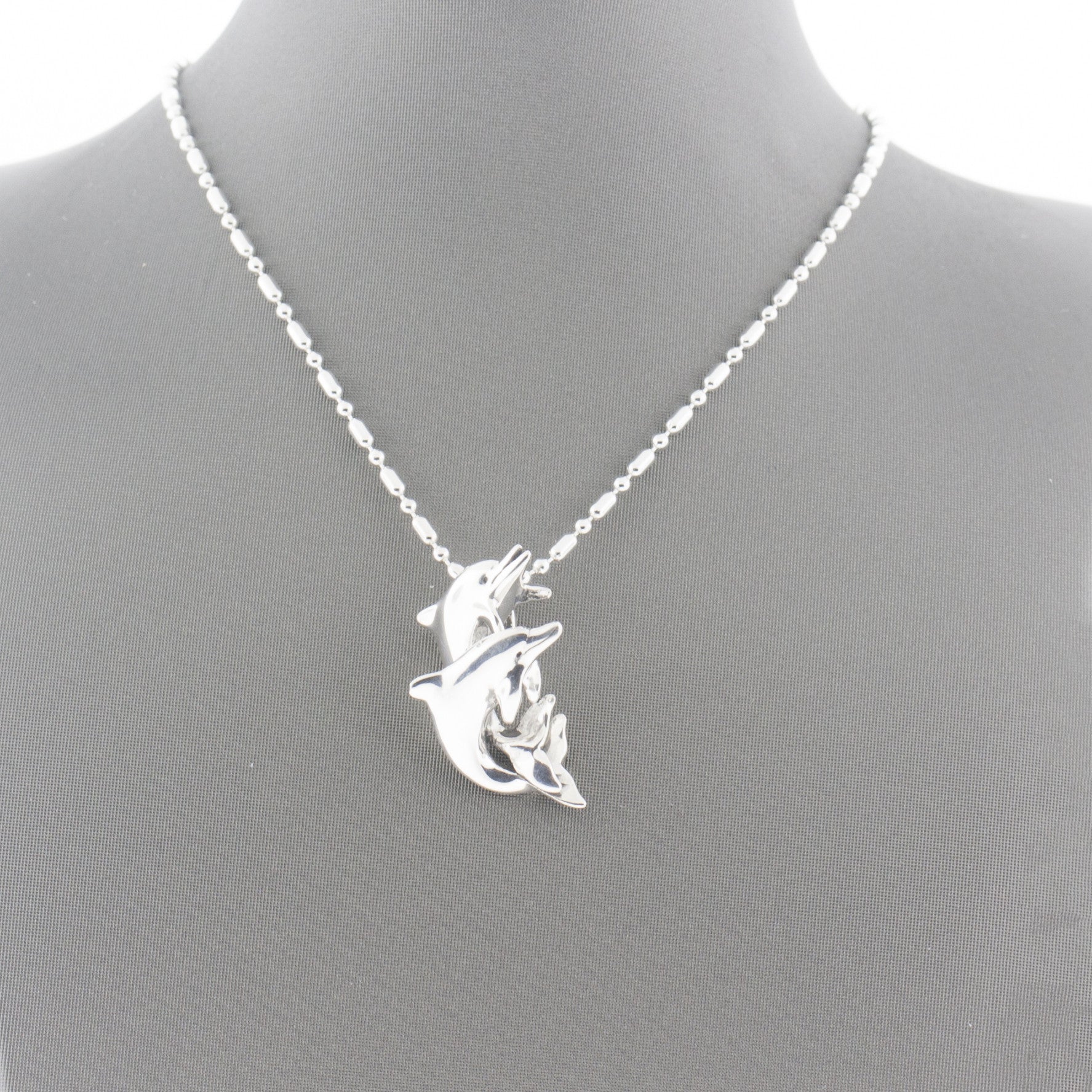 Double Dolphin Jumping Necklace - Park City Jewelers