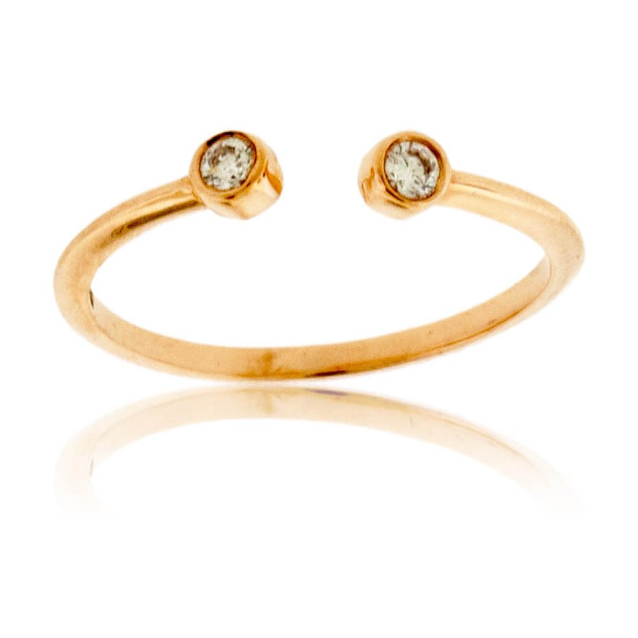 Double Round Diamond Space Ring - Park City Jewelers