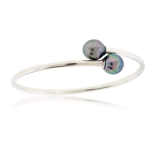 Double Tahitian Pearl Bracelet in Sterling Silver - Park City Jewelers