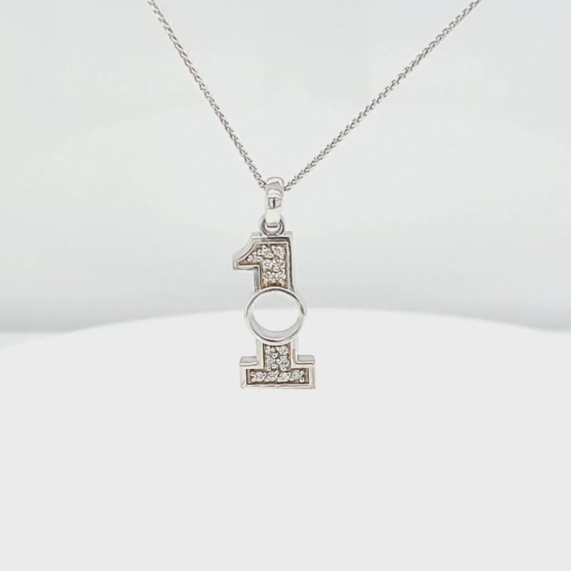 Hole in One Diamond Golf Necklace