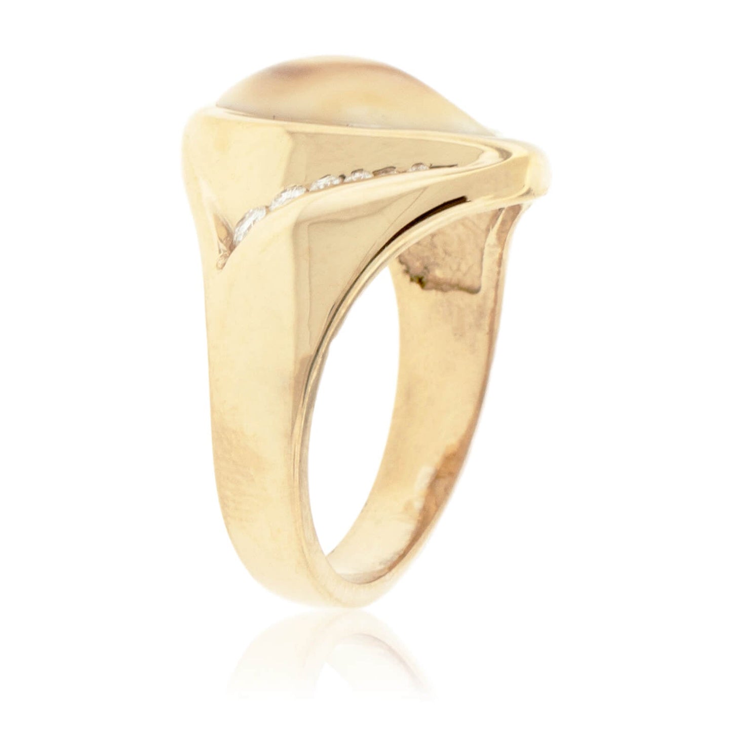 Elk Tooth Ivory Diamond Ring - Park City Jewelers