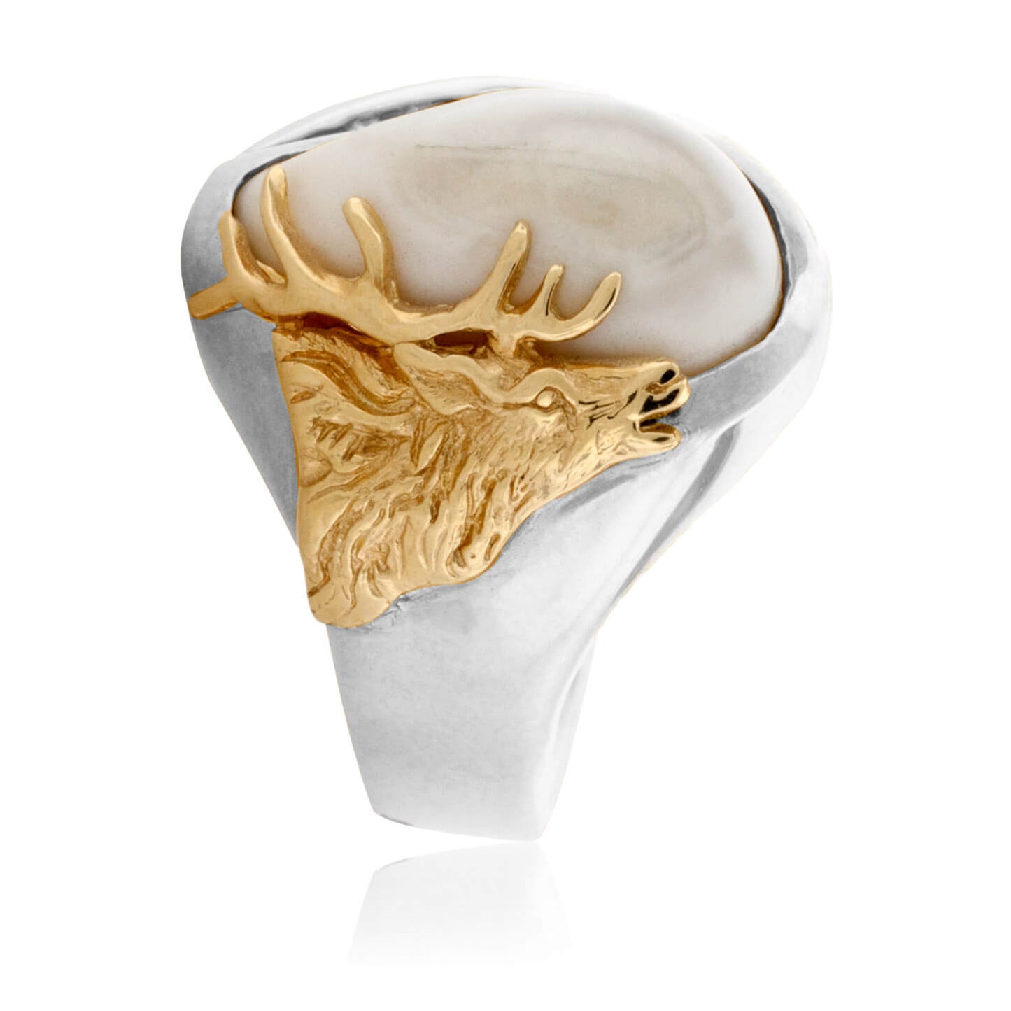 Elk Tooth Ivory Diamond Ring - Park City Jewelers