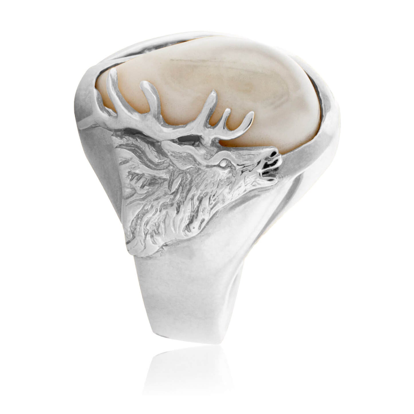 Elk Tooth Ivory Diamond Ring - Park City Jewelers