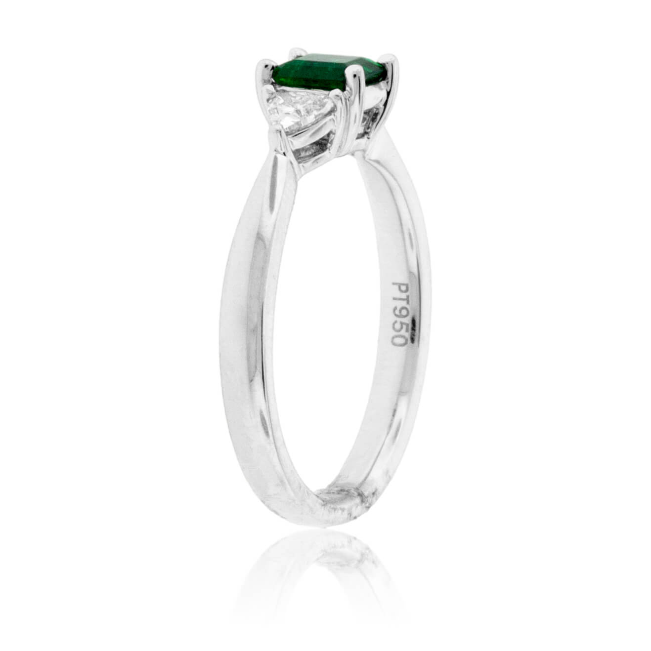 Emerald-Cut Emerald & Diamond Accented Ring - Park City Jewelers