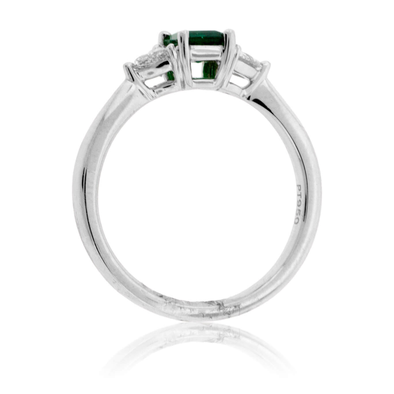 Emerald-Cut Emerald & Diamond Accented Ring - Park City Jewelers