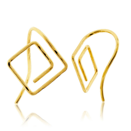 Endless Hammer Square Dangle Earrings - Park City Jewelers