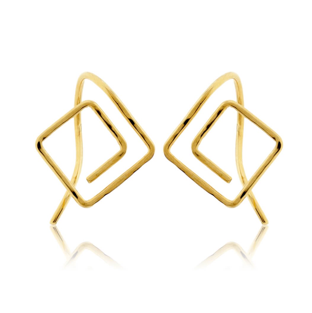 Endless Hammer Square Dangle Earrings - Park City Jewelers