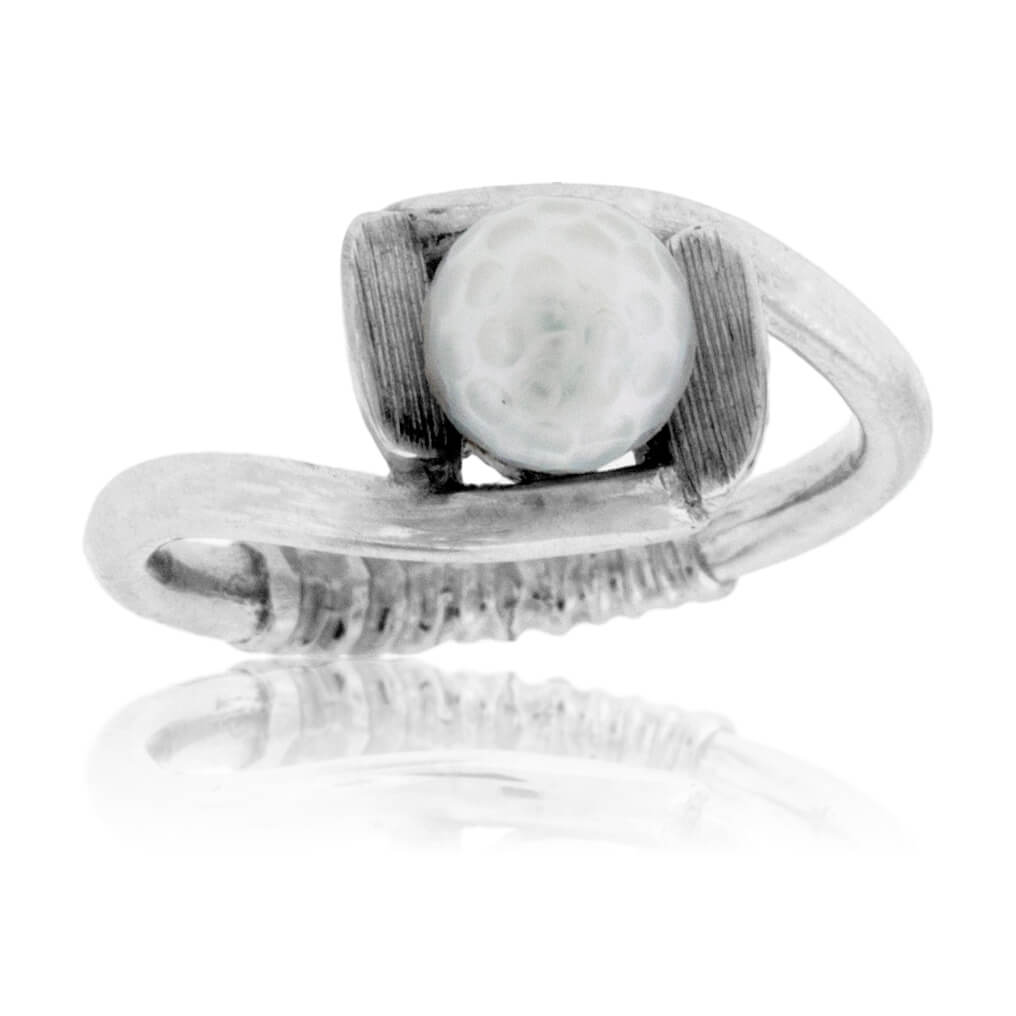 Faceted Pearl Double Putter Golf Ring - Park City Jewelers