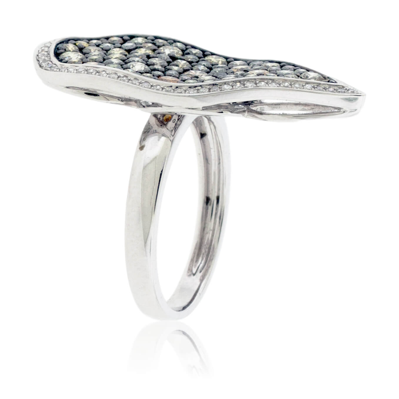 Fancy Colored Diamond and Diamond Halo Style Ring - Park City Jewelers