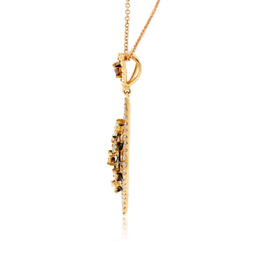 Fancy Colored Diamond Drop Pendant - Park City Jewelers